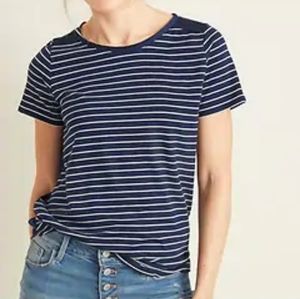 Old Navy | Striped Satin Back Blouse Top